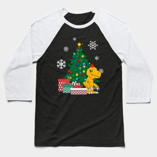 Agumon Around The Christmas Tree Digimon Baseball T-Shirt